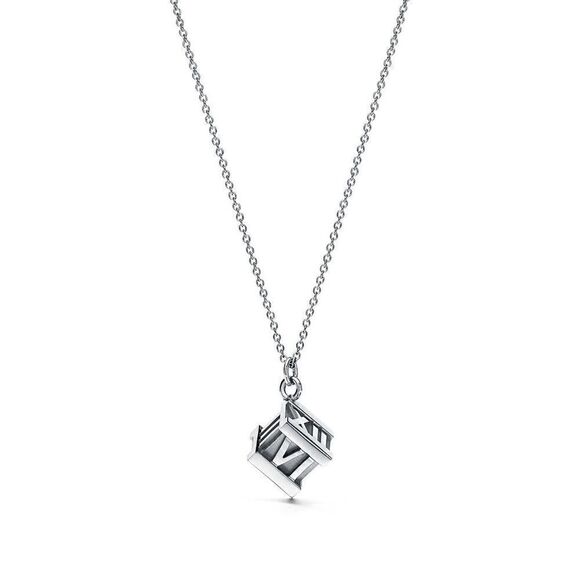 TIffany & Co. Atlas Cube Necklace - Silver - Picture 3 of 15
